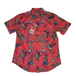 RSVLTS Budweiser Polly Wanna Beer Short Sleeve Button Up Shirt M